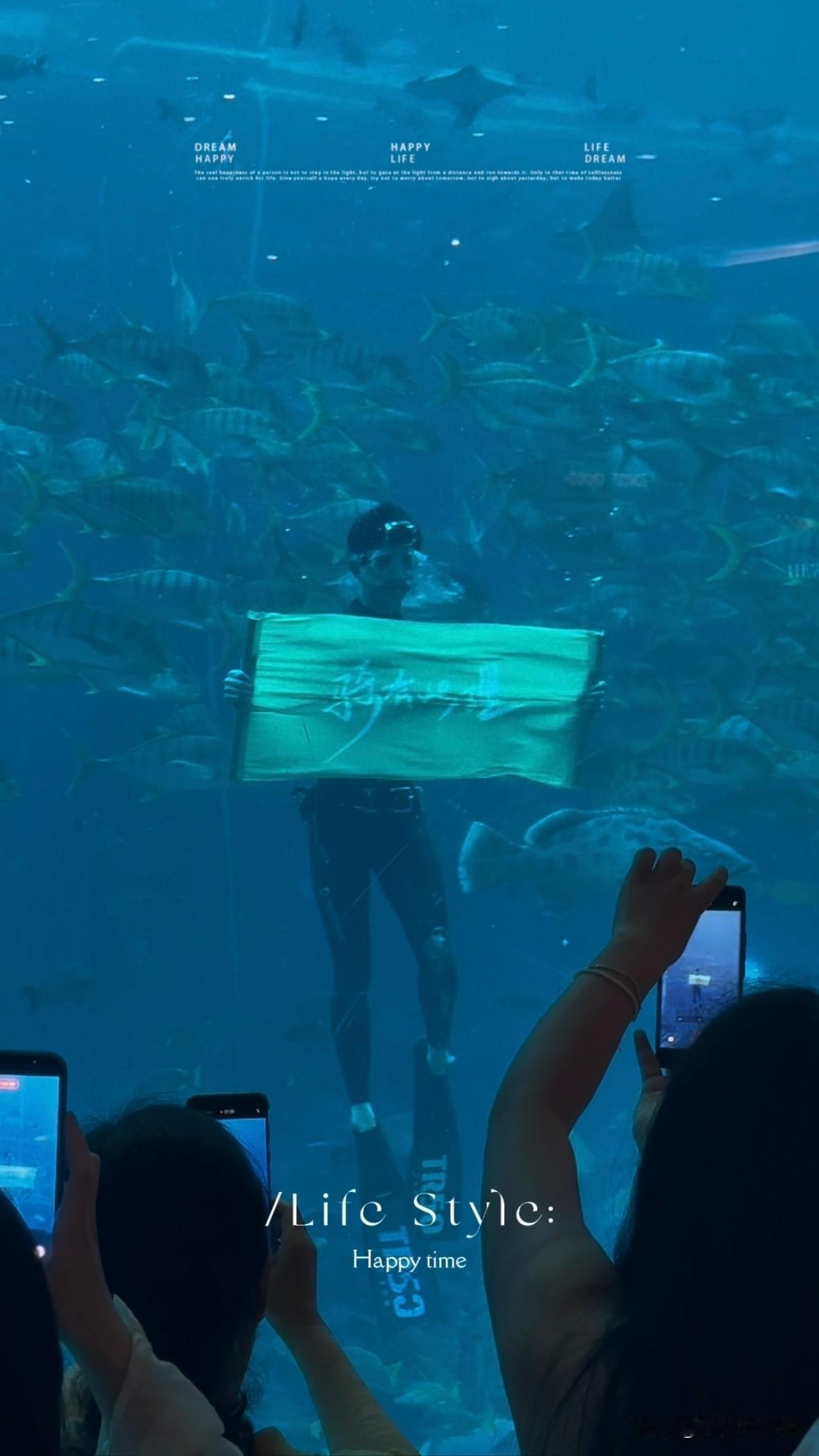 5月25日，吴磊海南骑行，骑进了水族馆，还在水族馆里给大家表演了一段美人鱼！在