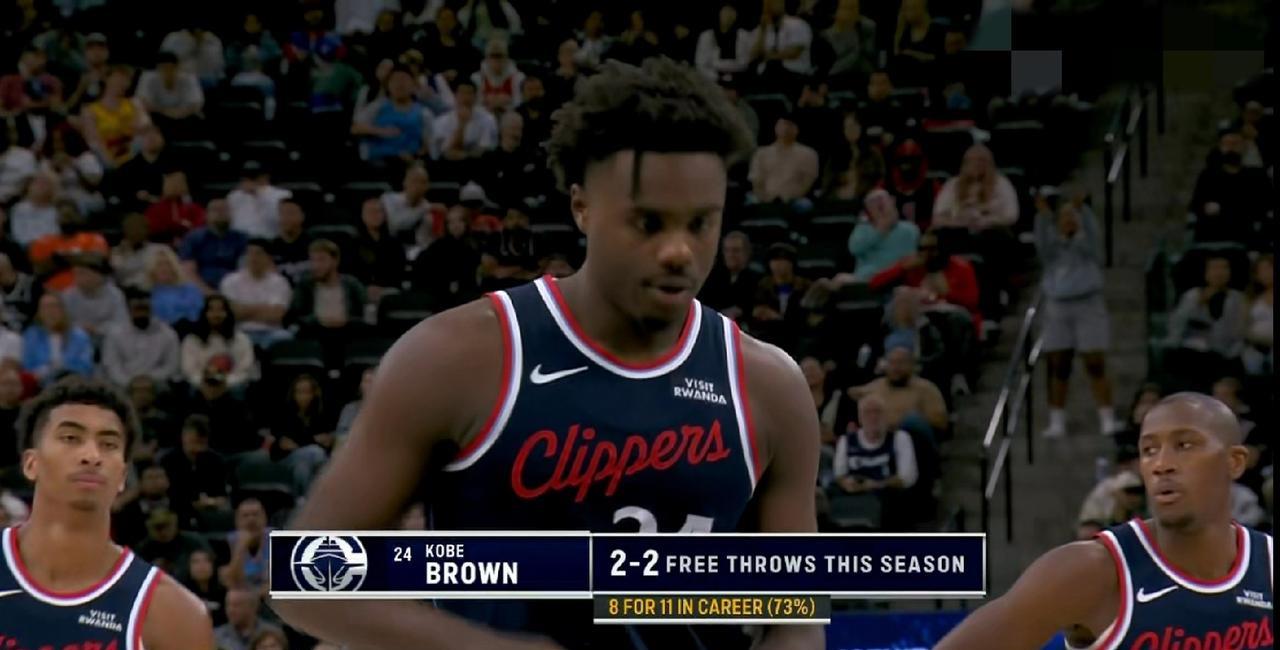 快船悍将科比-布朗真是太让人欣喜了！虽然今天快船在主场以102：105输给了老鹰