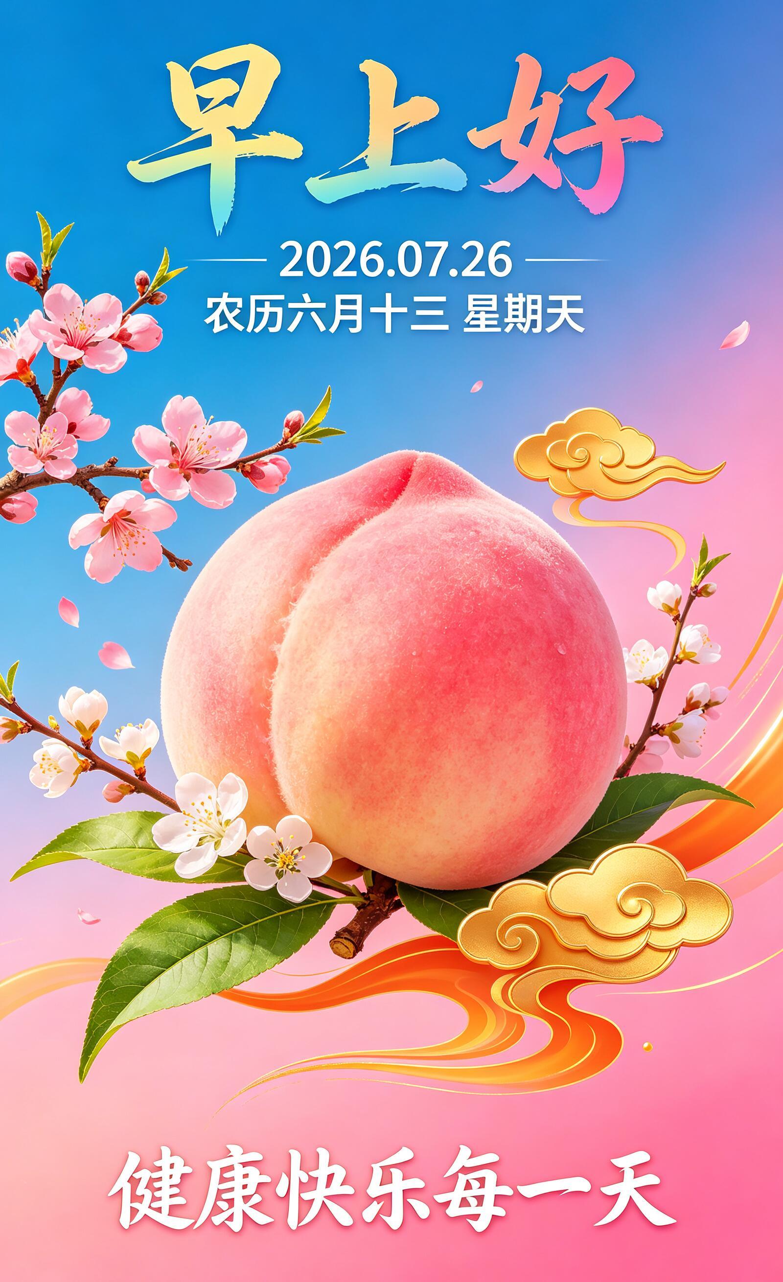 2026.7.26周日早安祝福图片海报壁纸拿图吱一声噢～