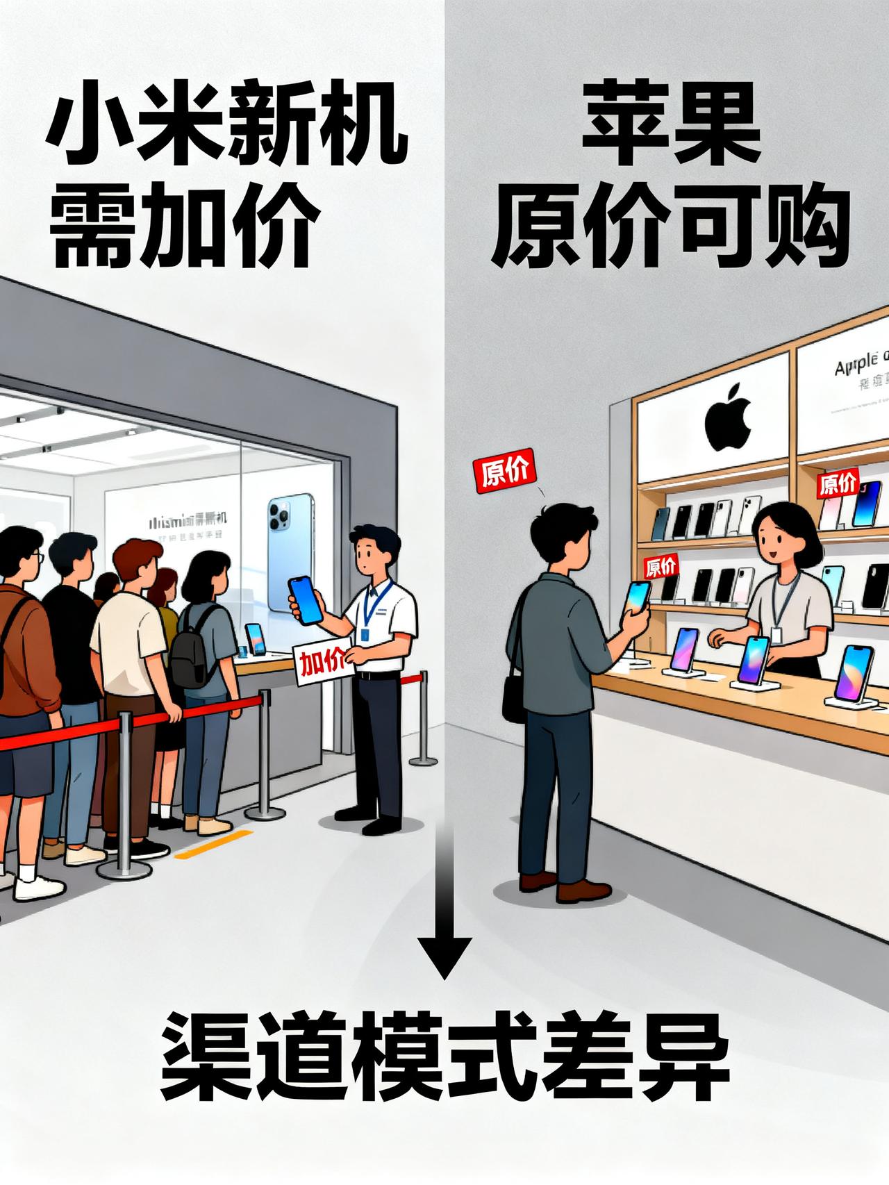 为什么小米要加价抢，苹果却随便买？现在去手机市场逛的人，估计都得懵一下：想买小