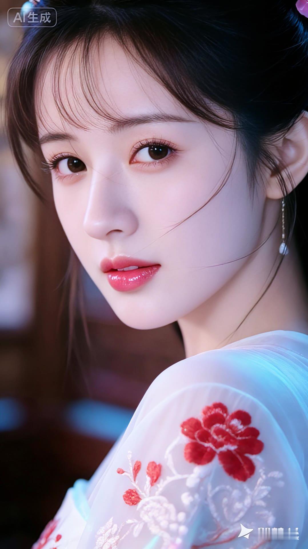 温柔古风少女，红唇轻启，梦回古代