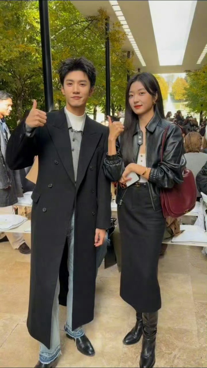 陈哲远、孙千celine大秀同框👏男帅女美​​​