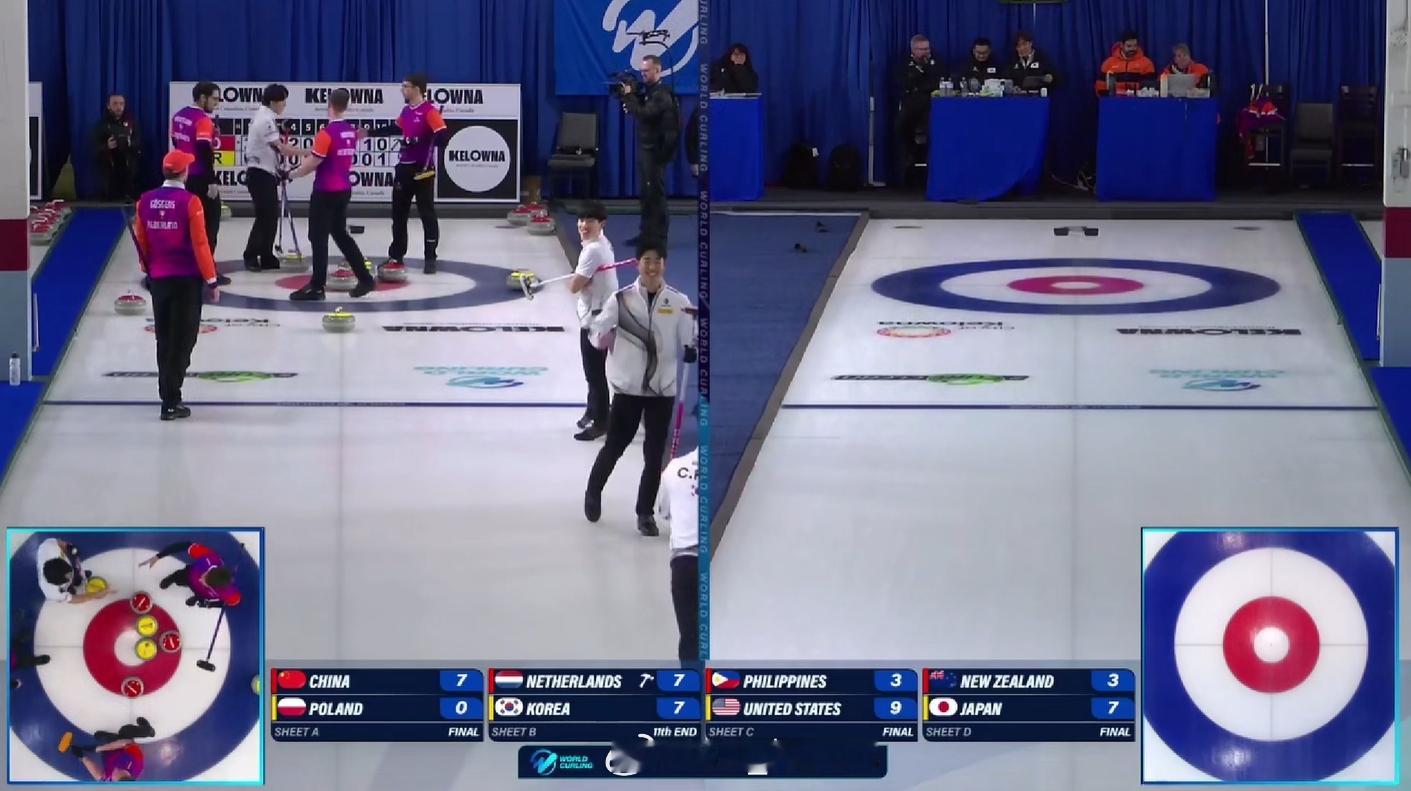 冰壶奥运落选赛韩国加局偷分拿下荷兰，美国锁定循环赛第二