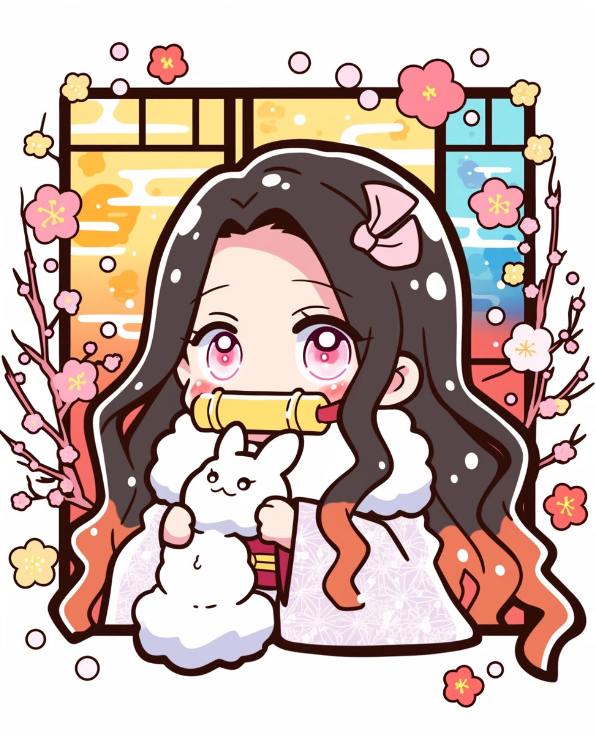 是超Q超可爱的古风毁灭兔子！2025动漫嘉年华动漫点评团海外动漫名场面鬼灭之刃