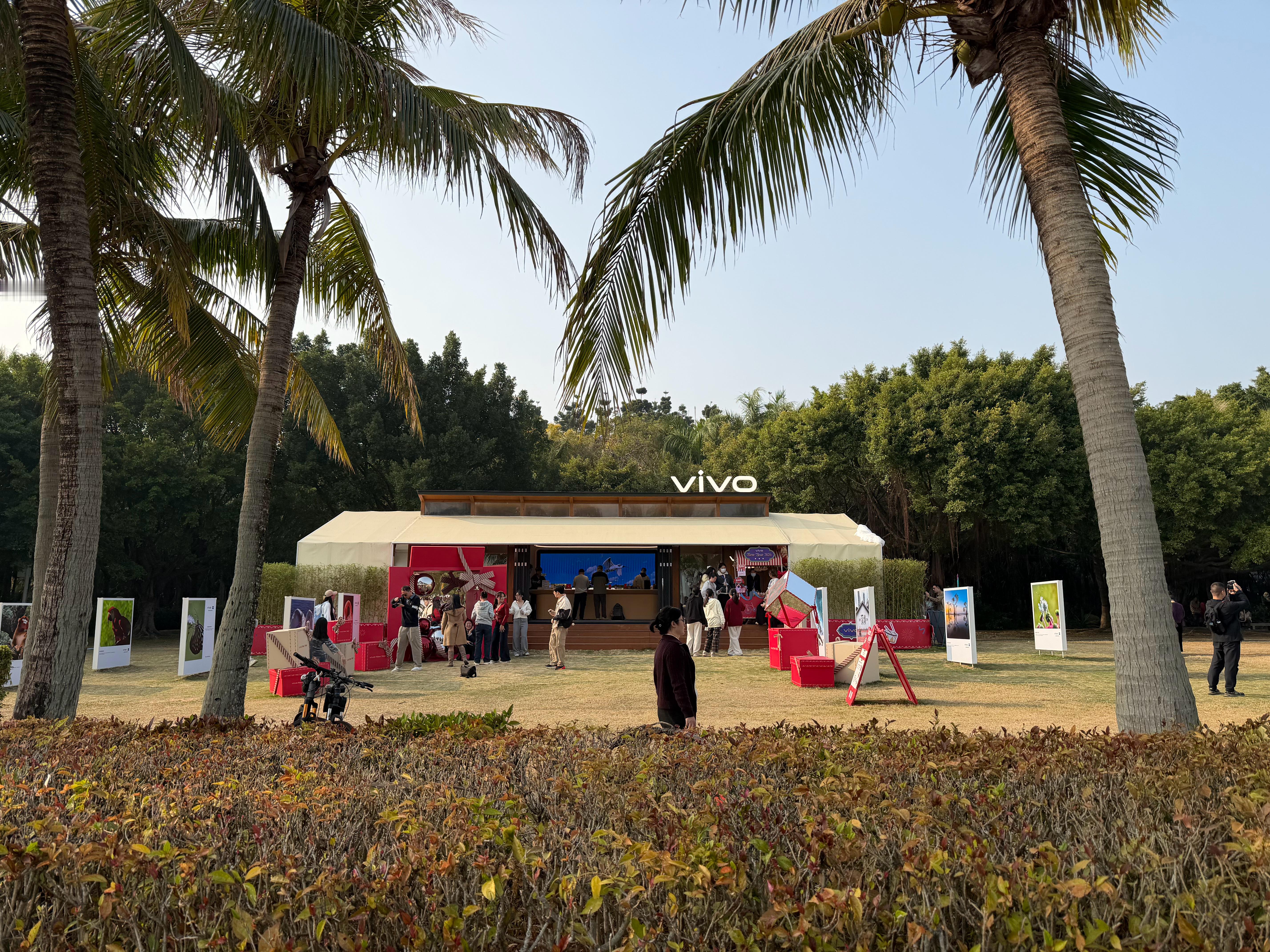 vivo在深圳湾红树林海边直接开了个体验中心，这个针对性好啊，因为边上就是海岸线