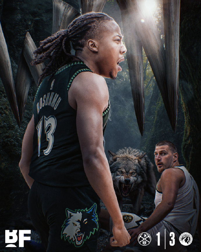 3-1！！首轮G4！森林狼112-96战胜掘金！非常惨烈的一场比赛，迪温琴佐