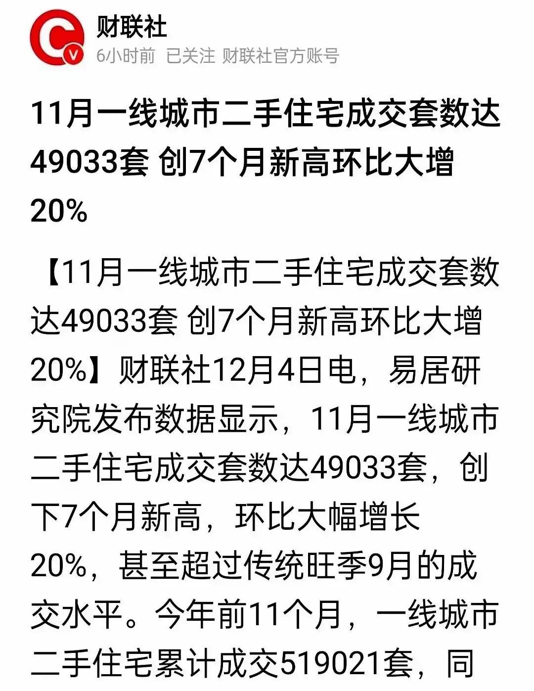 最近二手房市场突然热闹起来，一线城市成交量蹭蹭往上涨，那些等着房价腰斩捡漏的朋友