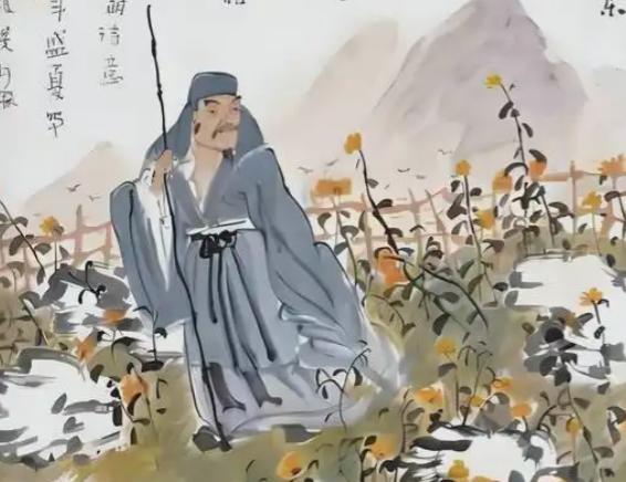 陶渊明晚年贫穷，为生存只能乞讨，5子无一成器，63岁活活饿死庐山脚下的寒风呼