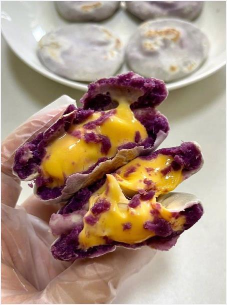 不揉面！不加一滴油！无糖无油的低卡紫薯饼来啦～