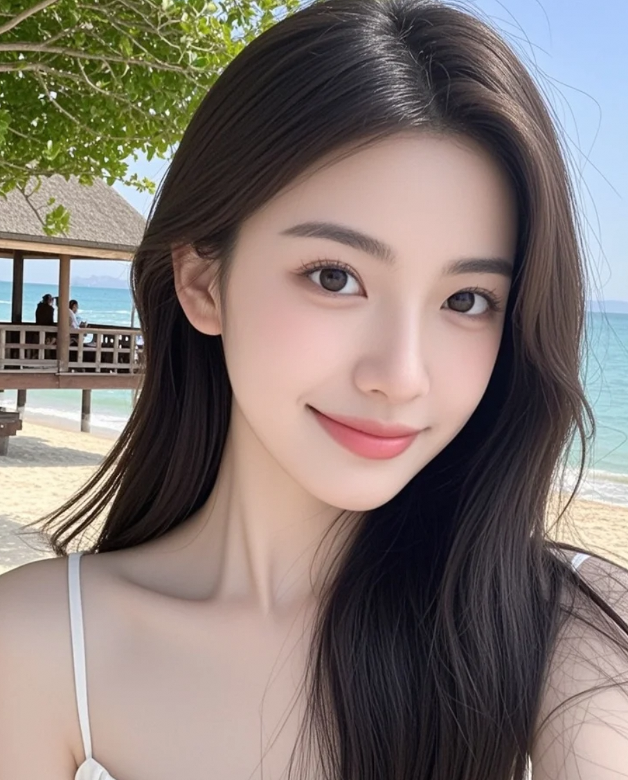 长发飘在海风里，今天的我，可爱超标了吗？