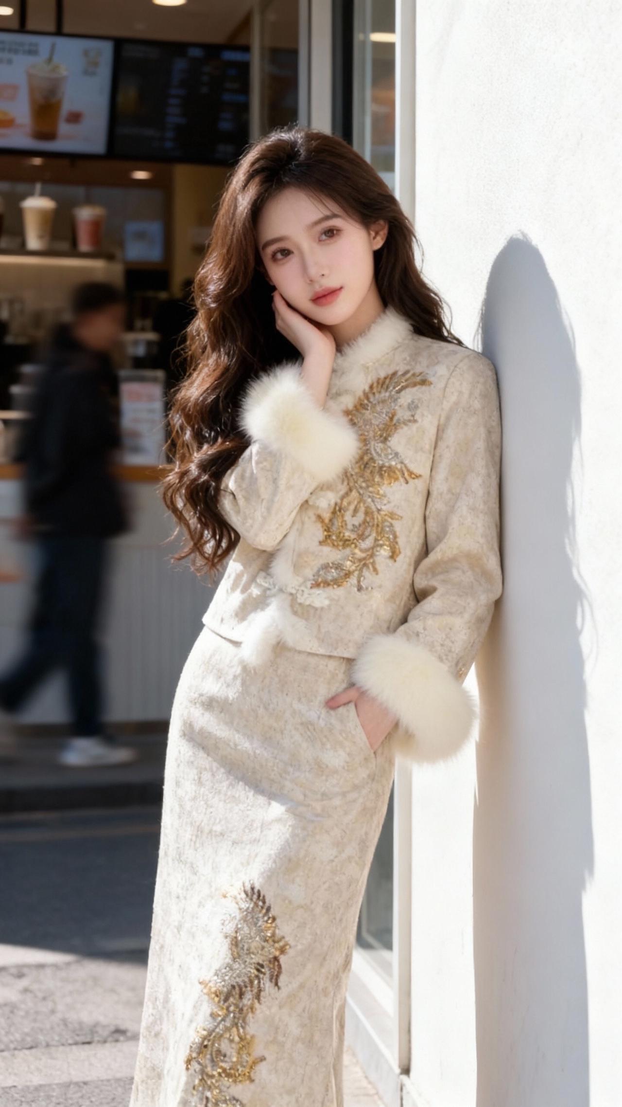 名媛风复古风格改良旗袍旗袍控街拍小姐姐穿搭