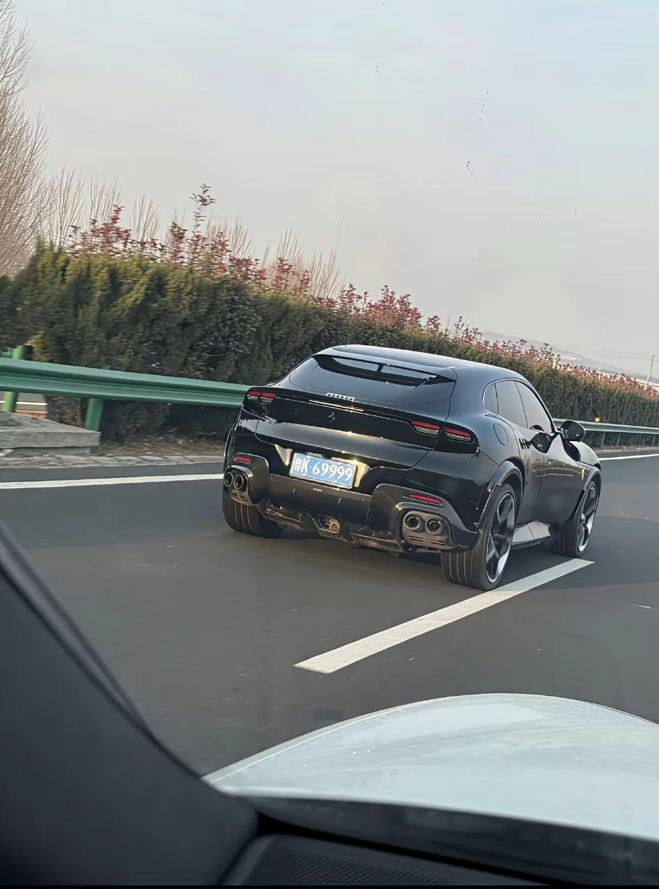 有钱人在高速上是怎么开法拉利的？上次高速，我定着速跑呢，左边车道猛地窜过去个红