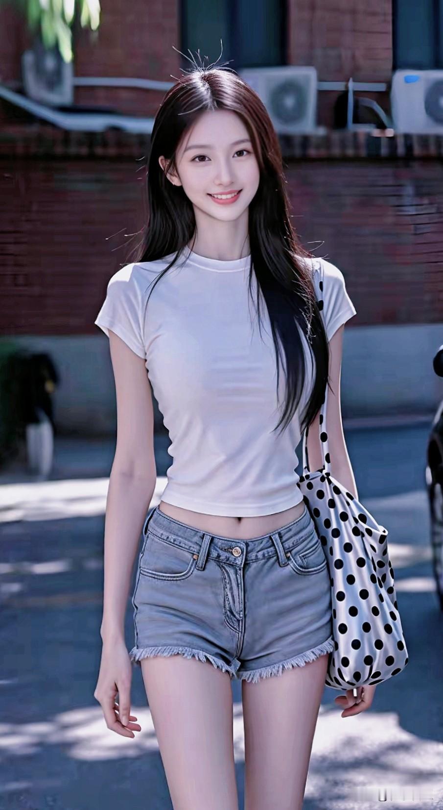 清风漫巷，长发飞扬；素衣浅浅，笑意长长。分享你的随手拍少女风写真