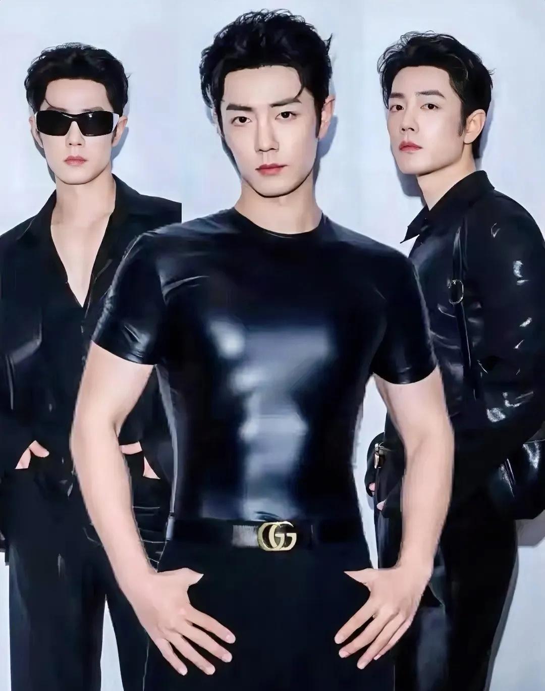 作为一个中年女人，看肖战这次时装周的造型也是很喜欢啊！帅，紧身衣服很性感！