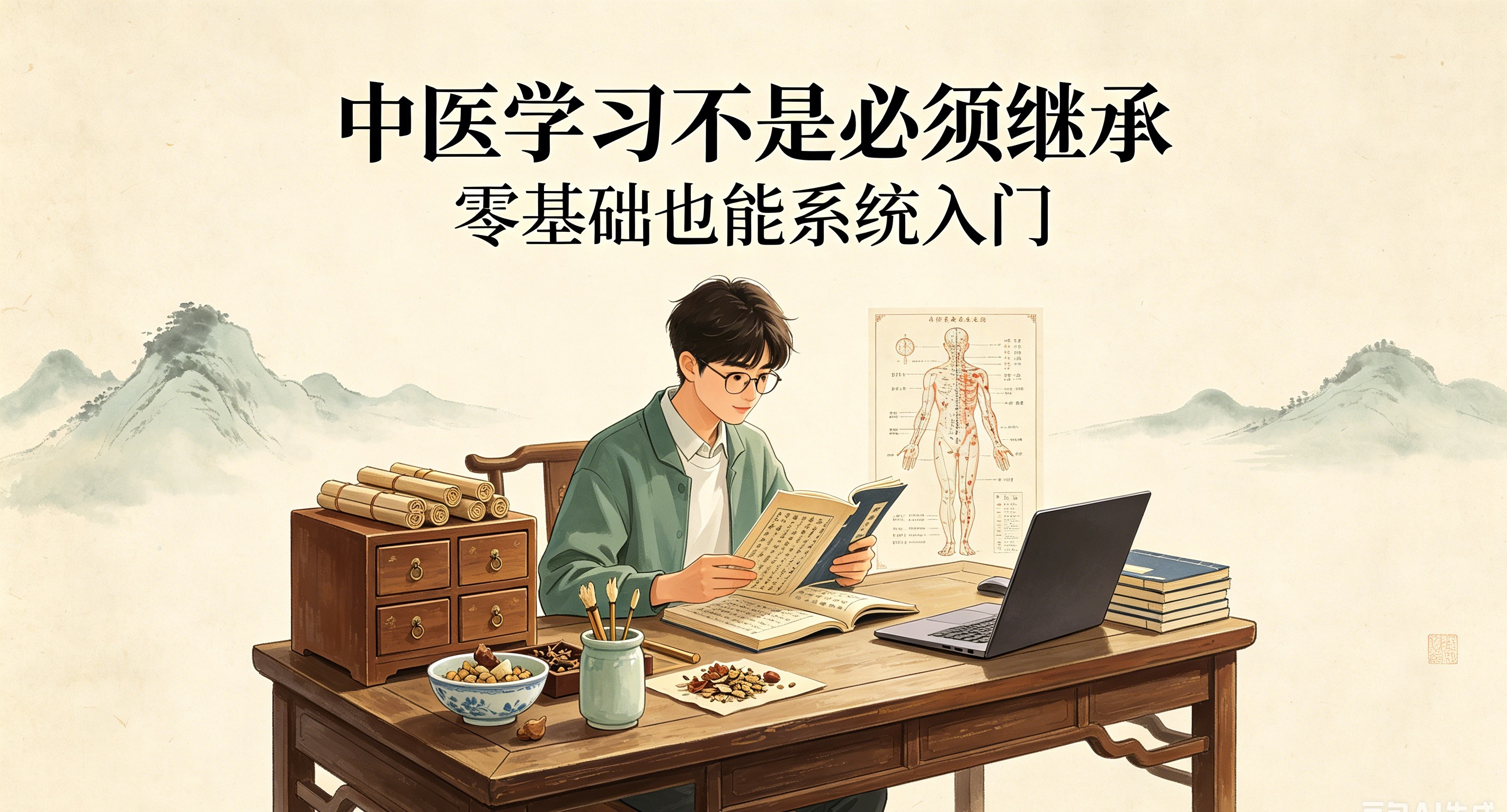 一、家里有中医背景，完全不用必须学中医学1.传承只是加分选项，不是硬性义务中医