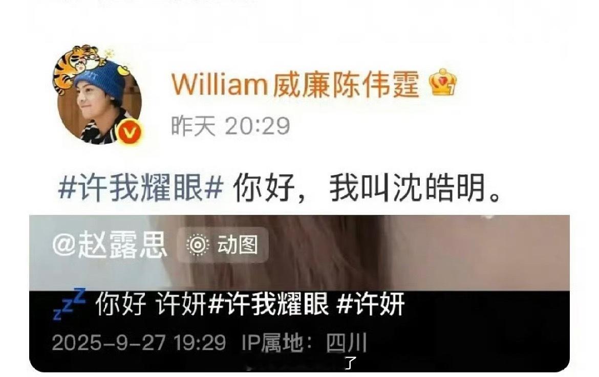 赵露思、陈伟霆《许我耀眼》跨平台剧宣[大笑][大笑]​​​