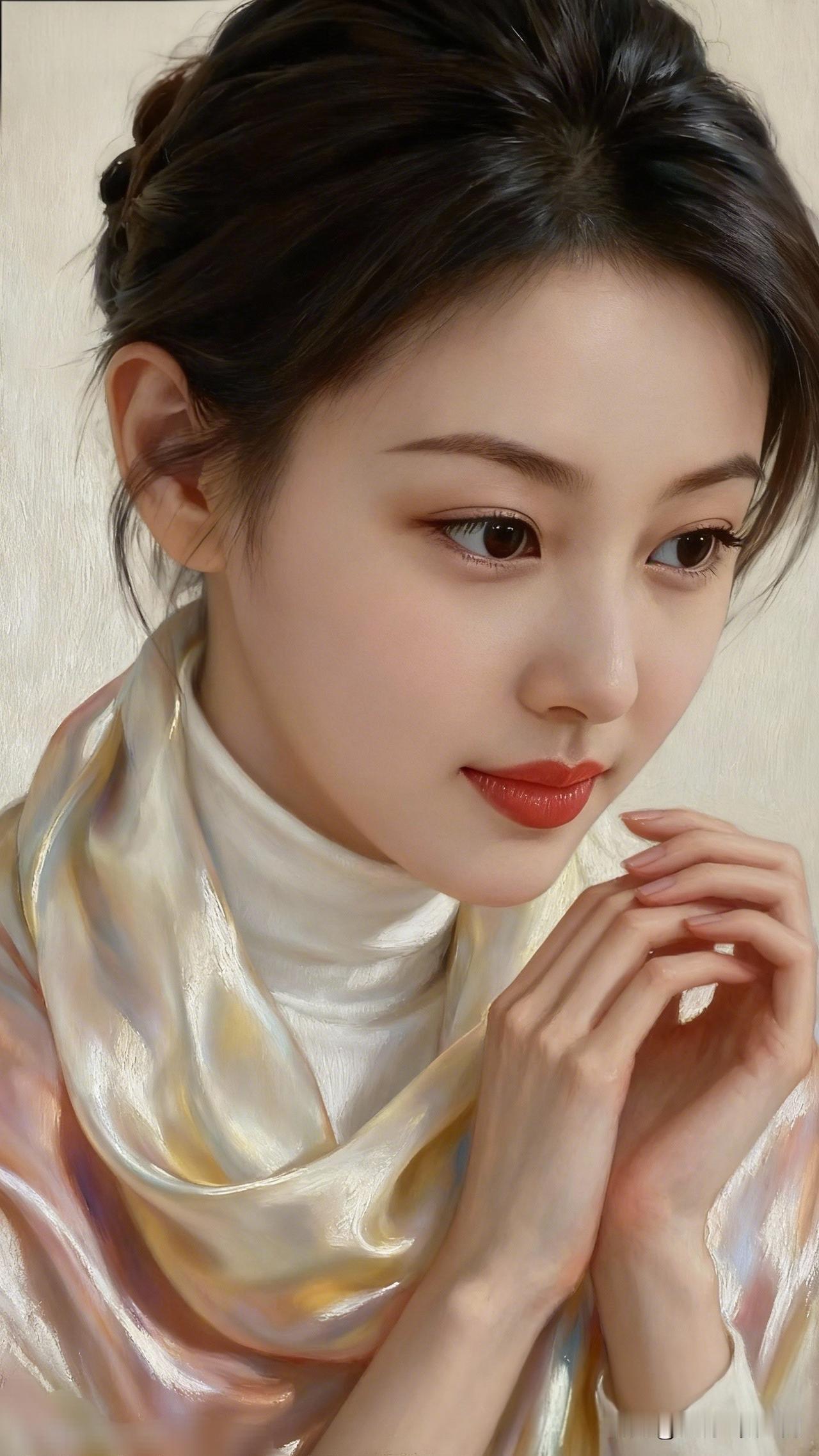 温柔优雅的东方美人，细腻的妆容和柔和的光线，让人沉醉其中。分享甜美小姐姐随手拍