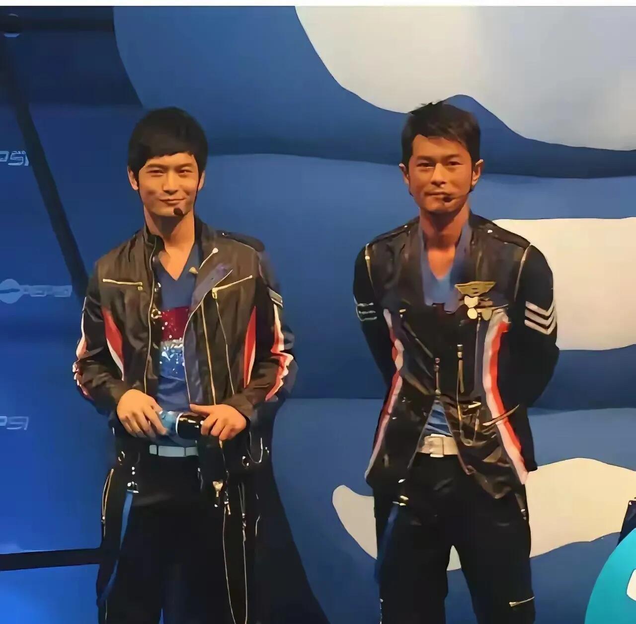 黄晓明也没有那么的帅，眼睛比较小，跟古天乐同框，他竟然看起来很一般了。两个人身材