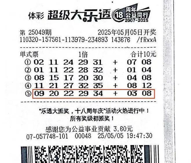 “这就是命啊！”江苏连云港，一位90后女子下楼买药，刚好路过一家彩票店，随机打了