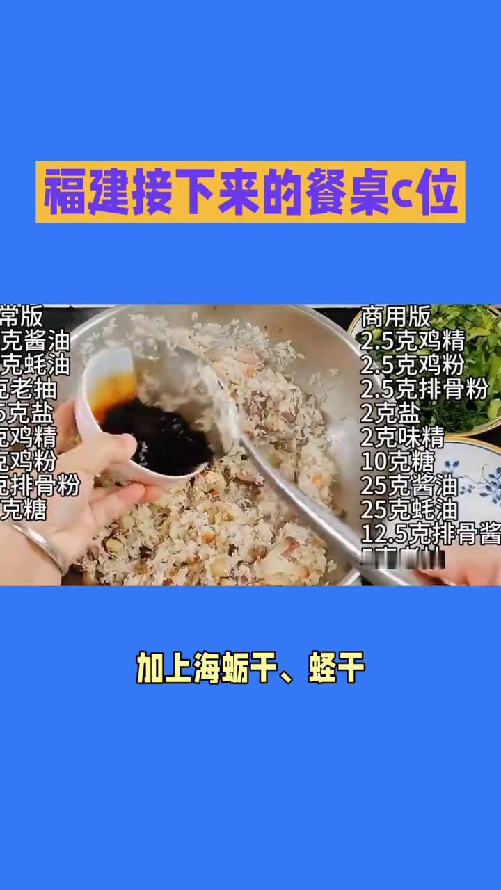 福建接下来的餐桌c位。福建接下来的餐桌c位，这几道菜霸屏到开春。福建人最近买菜