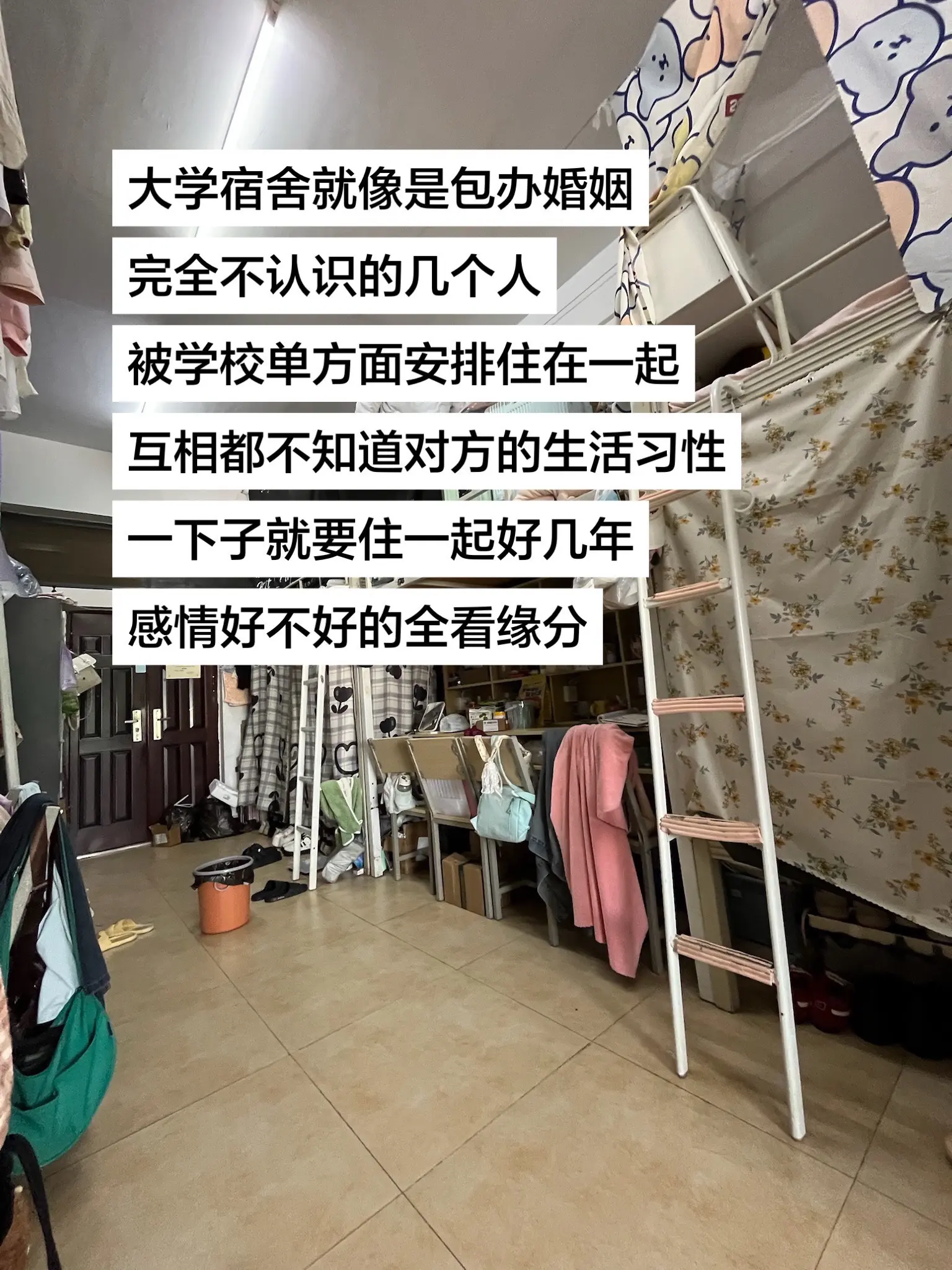 大学宿舍像是包办婚姻。