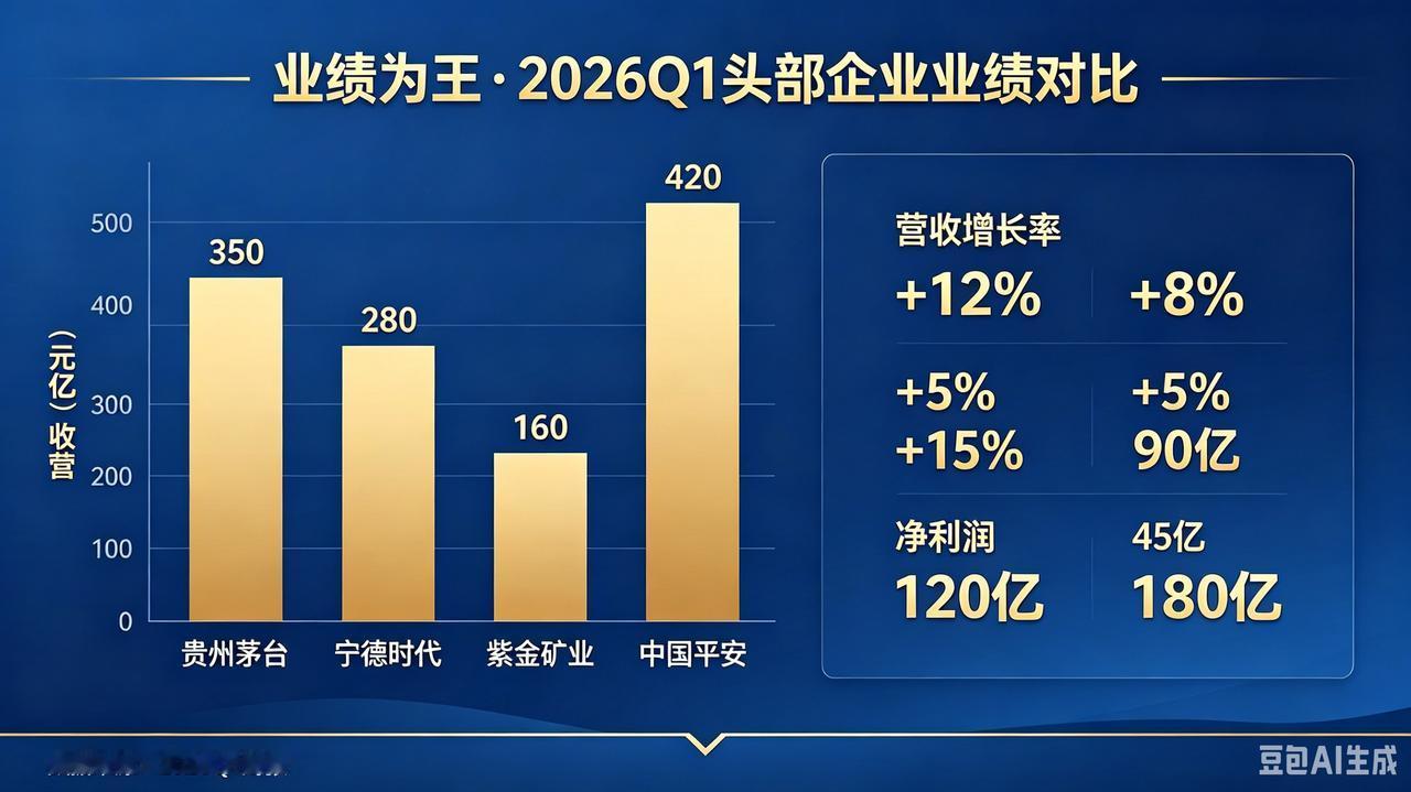 看看不同行业的龙头老大盈利情况。一季报：茅台利润：272亿，市值：1.8万亿