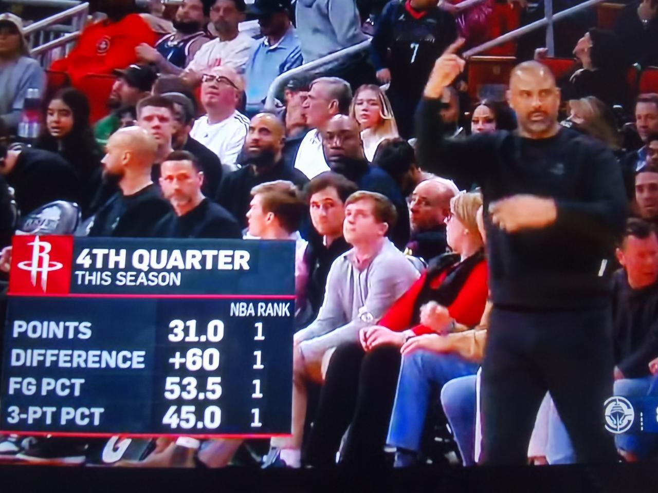 乌杜卡有点托大了火箭主场115-113，艰难赢下快船。能看的