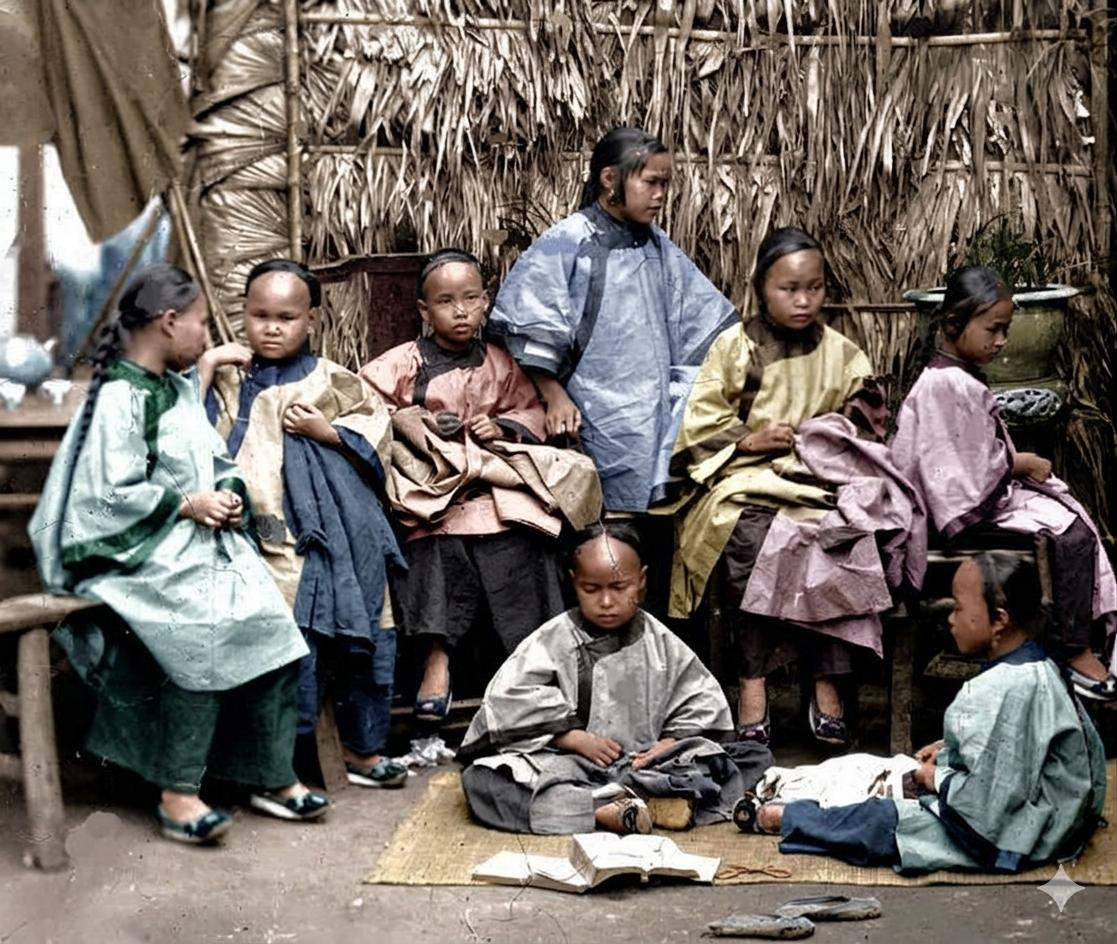 这张照片，由苏格兰摄影师约翰·汤姆逊于1868-1872年在福建厦门拍摄，是晚清