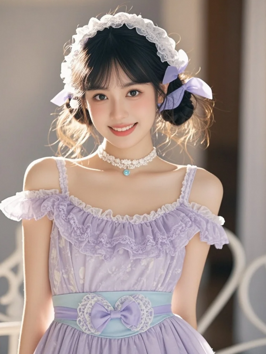 她的笑容不带杂质，像初春的溪流一样清澈动人