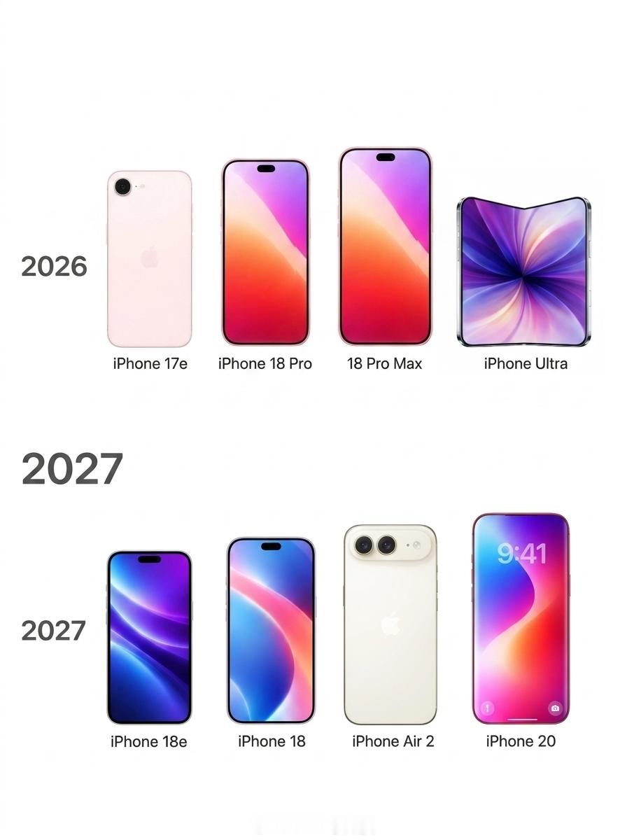 未来一年，苹果要结束挤牙膏了如果这份路线图是真的，那2026-2027可能会成为