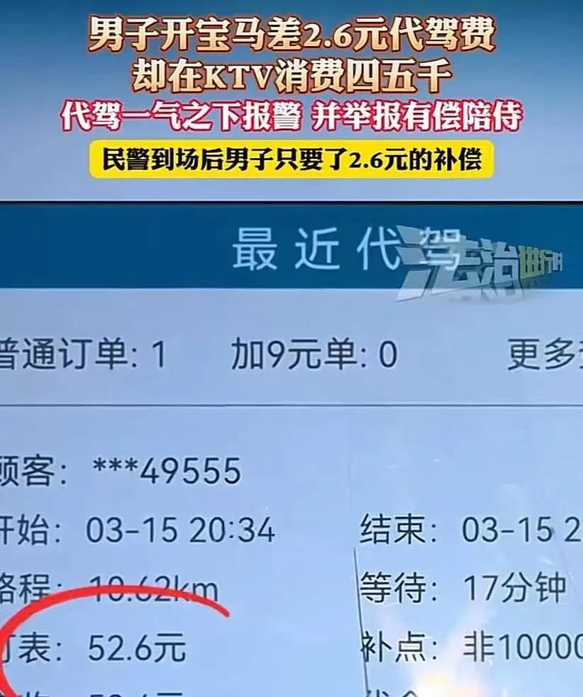 浙江，一男子开宝马车去KTV消遣，期间，找了五个有偿陪侍，共花费四五千。散场后，