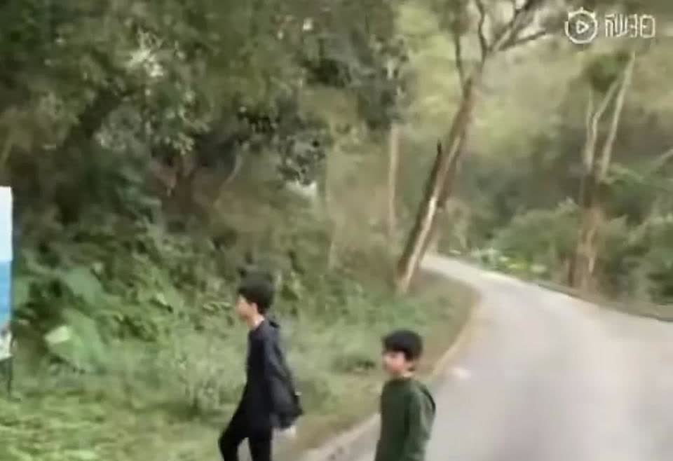 张柏芝带两个儿子去爬山，走到岔路口时便停了下来，对两个儿子说：“OK，来做一下决