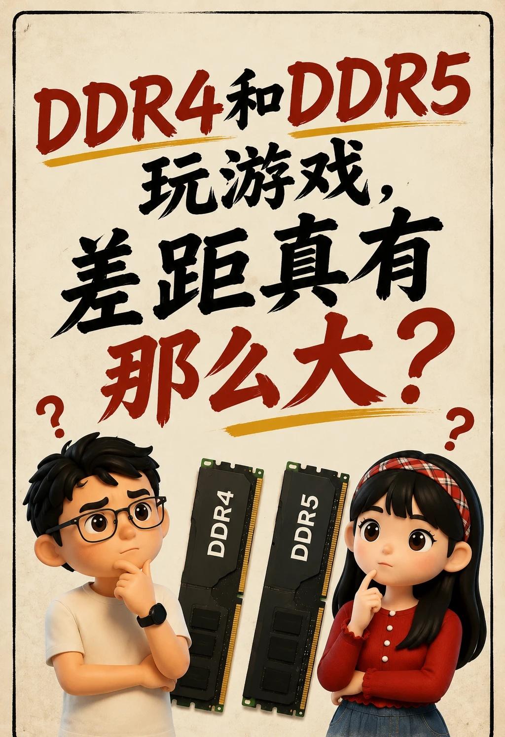 DDR4和DDR5玩游戏，差距真有那么大？DDR4和DDR5都能玩游戏，实