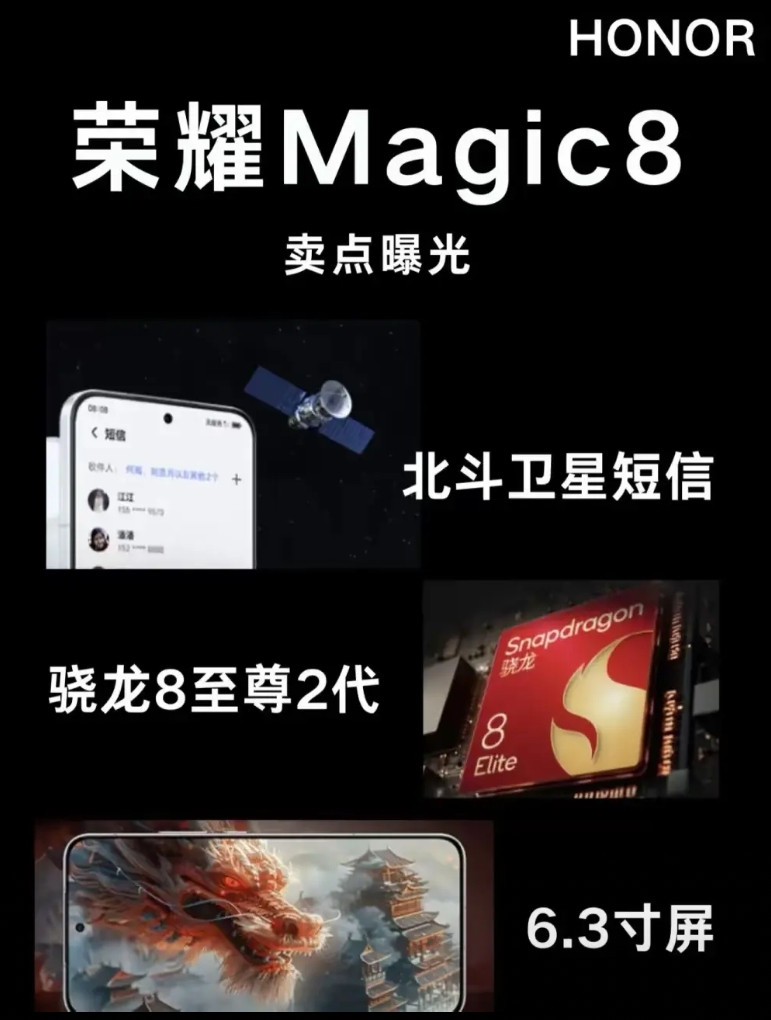 荣耀Magic8配置曝光！堆料太猛，完全不像是荣耀的风格全系标配2亿像素的夜