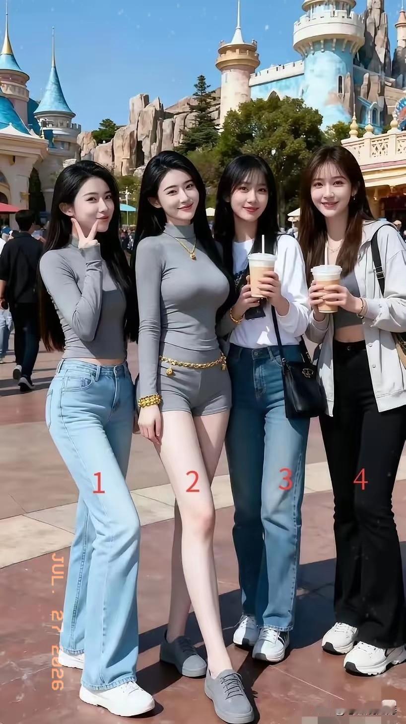 四大美女各有不同，你选择那个我选2号做我的女友。你的选择是不同女生的审美