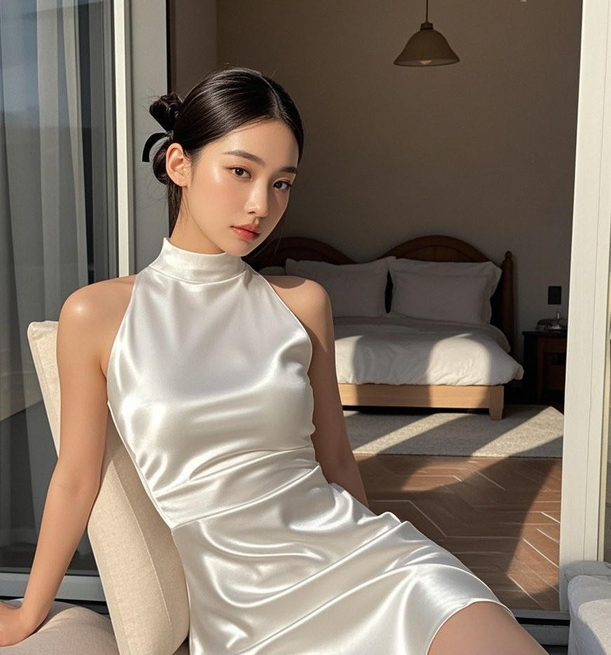 少妇真丝裹娇躯，凹凸有致万人迷