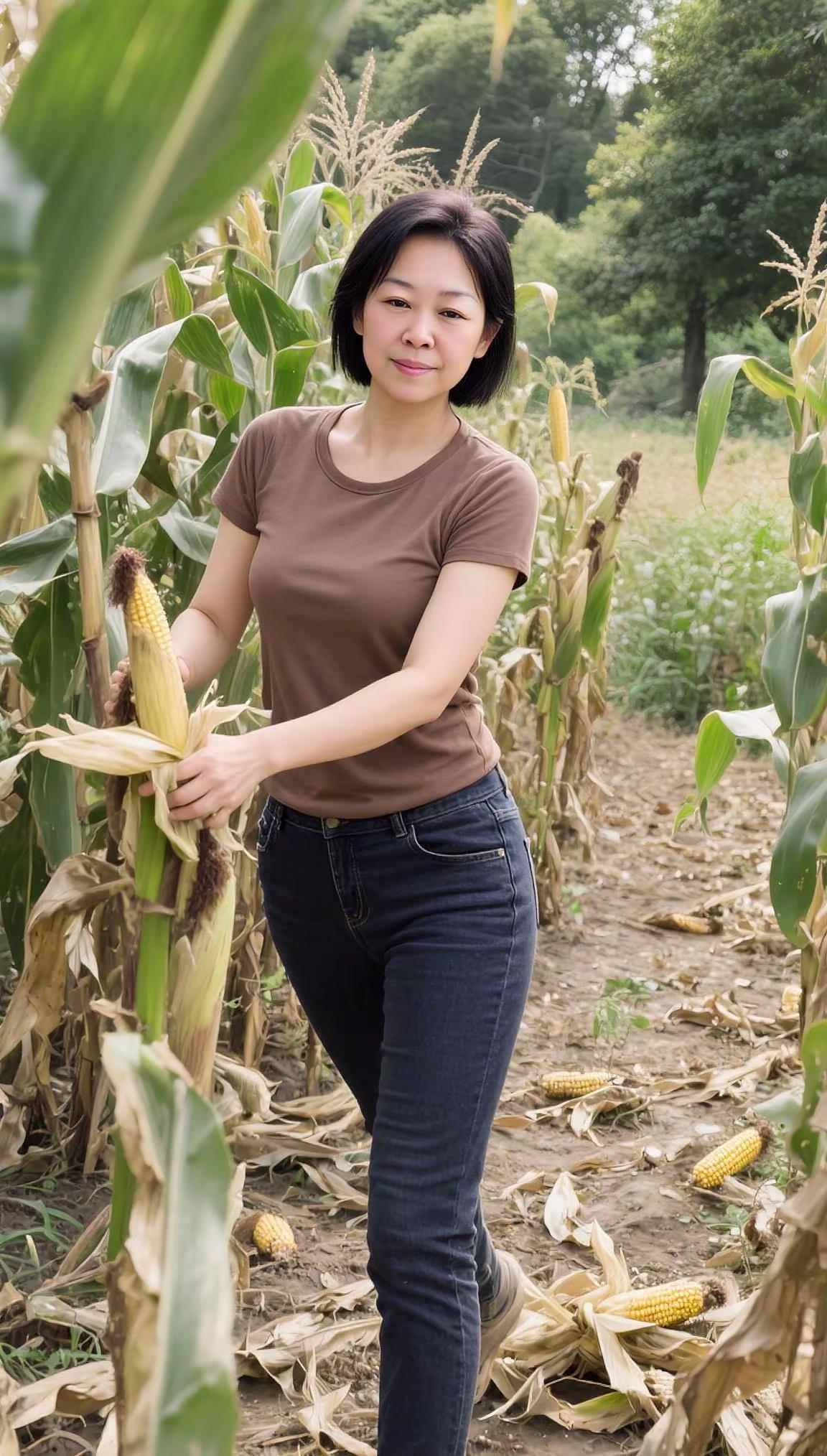 常去地里走一走有啥感受。AI田间清透劳作照