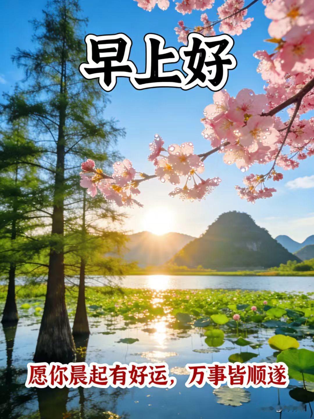 [比心]早安心语[比心]晨光破晓映轩窗，宿梦轻抛意气昂。宿雾渐消山色朗，朝