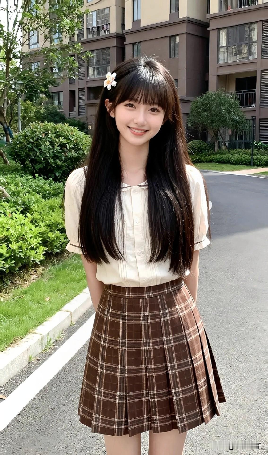 裙摆晃着阳光，甜笑漫出梨涡，元气穿搭拽住整个青春。甜美元气穿搭今日分享随手拍照