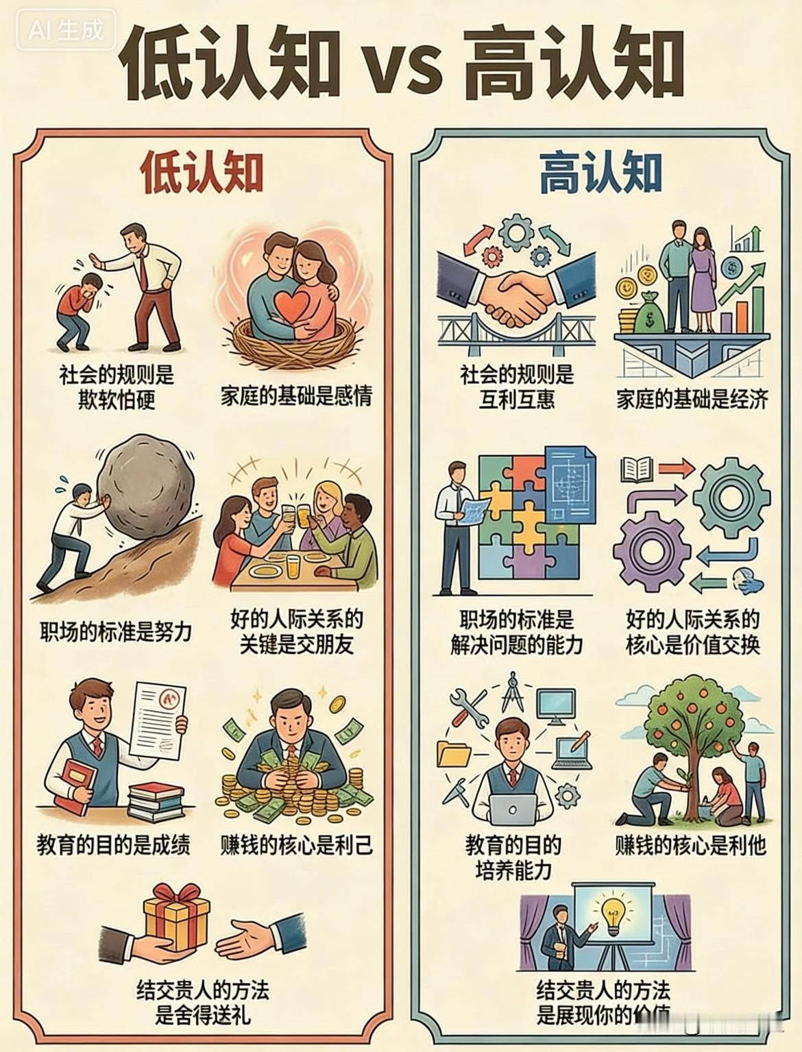 高认知的人都在做什么？这张图给你答案
