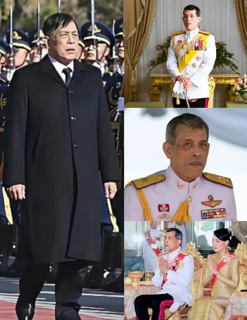 泰国国王这次来访东大，明显也是下功夫的，先是很用心的把头发染了，来访之前的照片中