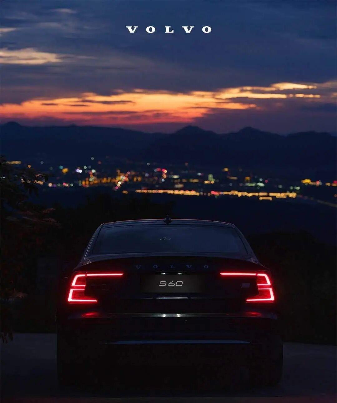 落日余晖下的沃尔沃S60，美到让人失语！谁懂啊！落日余晖下的沃尔沃S60，直接