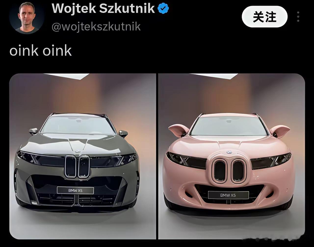 全新宝马X5哦，是粉色限定款的哟！