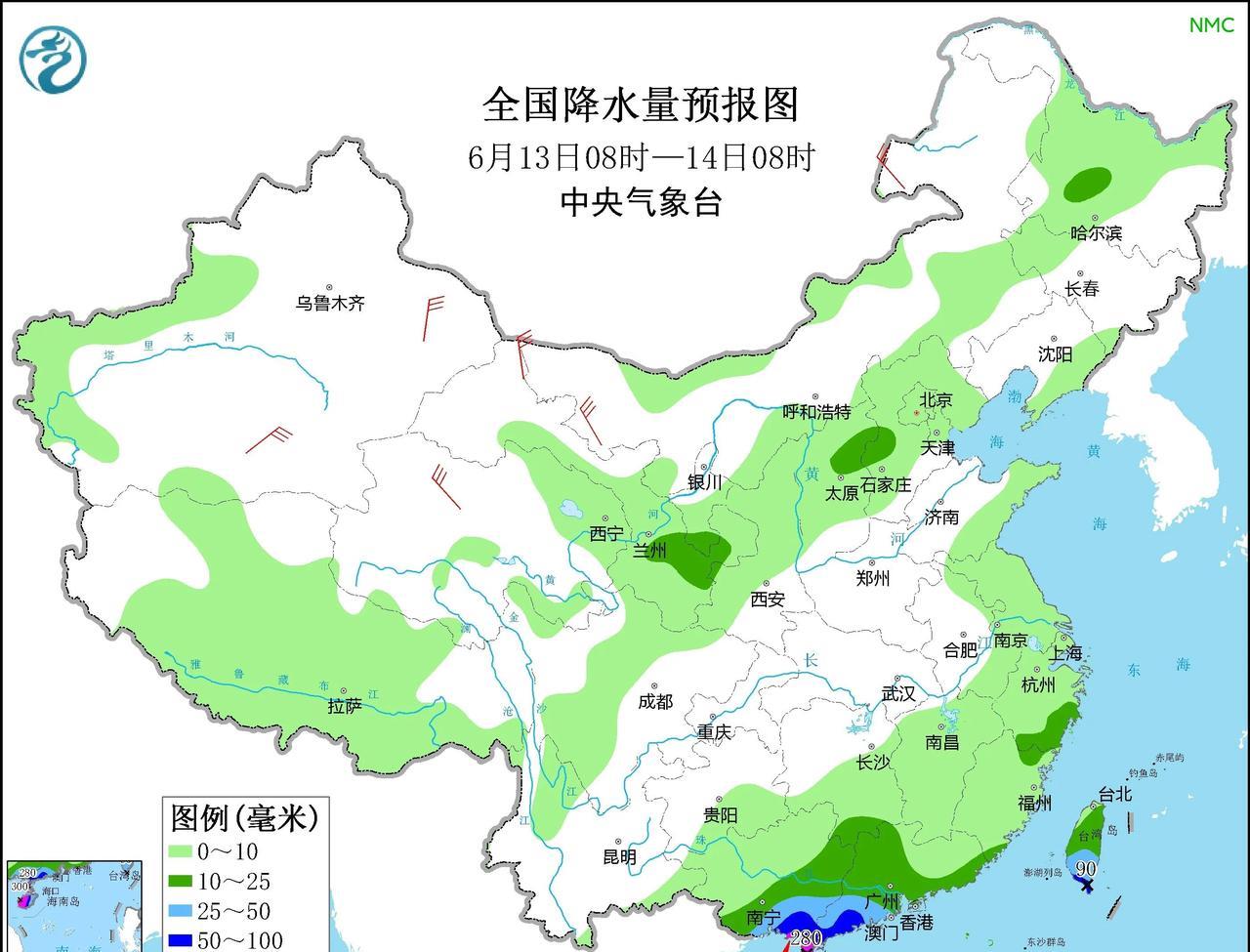 受台风影响，未来三天华南降水猛烈今年第1号台风目前正位于南海，在高空辐散的加持