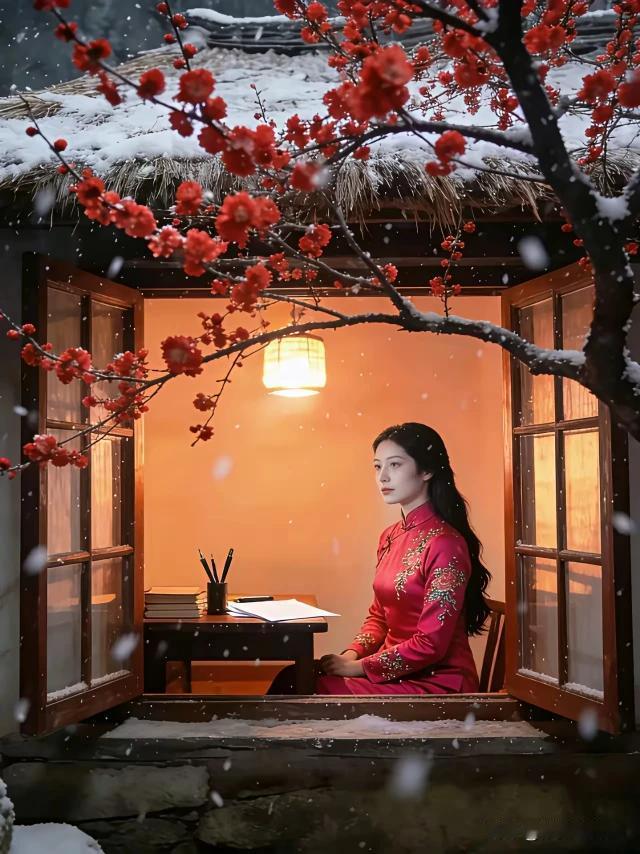 上联：一帘春色藏诗梦下联：半窗清辉洒月光