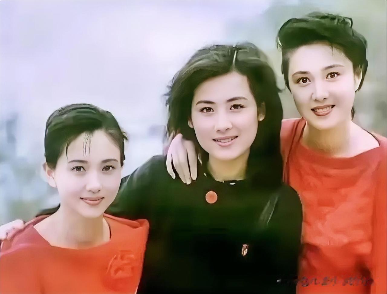 影视界三个美女，年轻时都是顶级大美女，夏菁最有气质，略胜一筹。她是标准的鸭蛋脸，