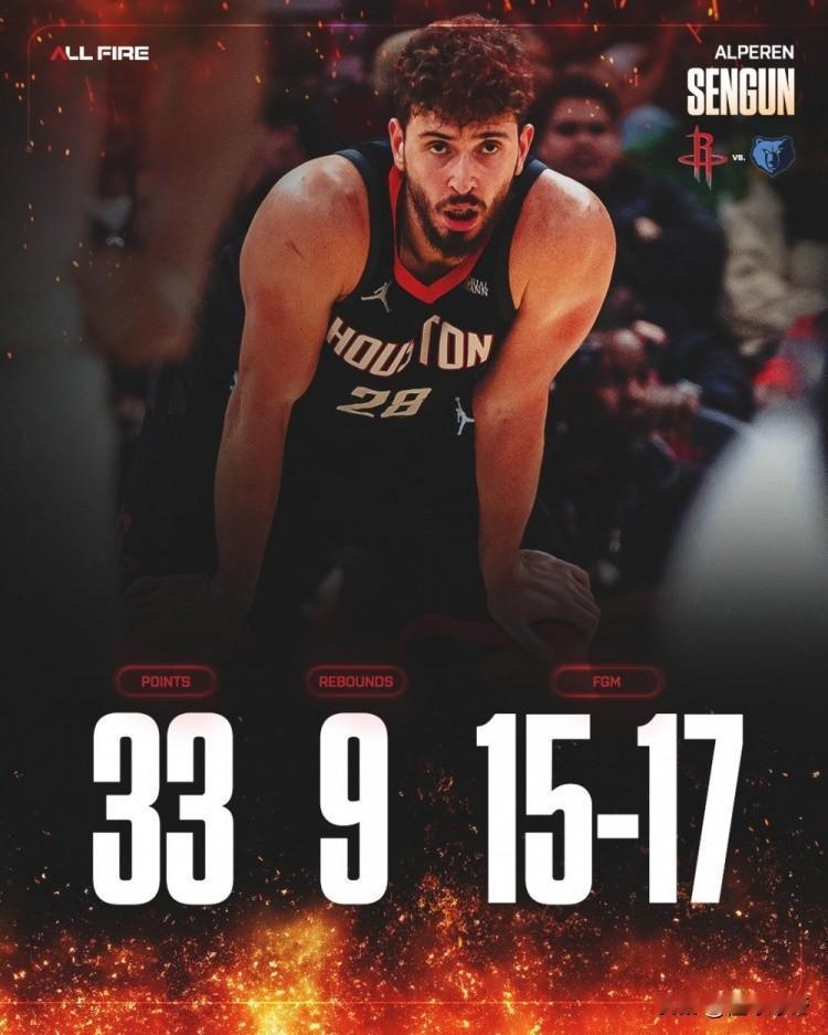 排队给申京道歉，今天申京17投15中爆砍33分!在此前的比赛中，申京由于表现