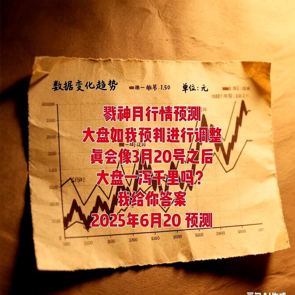 又到了对明天行情预测的时候明天，2025年6月20日今天大盘如我们昨天预