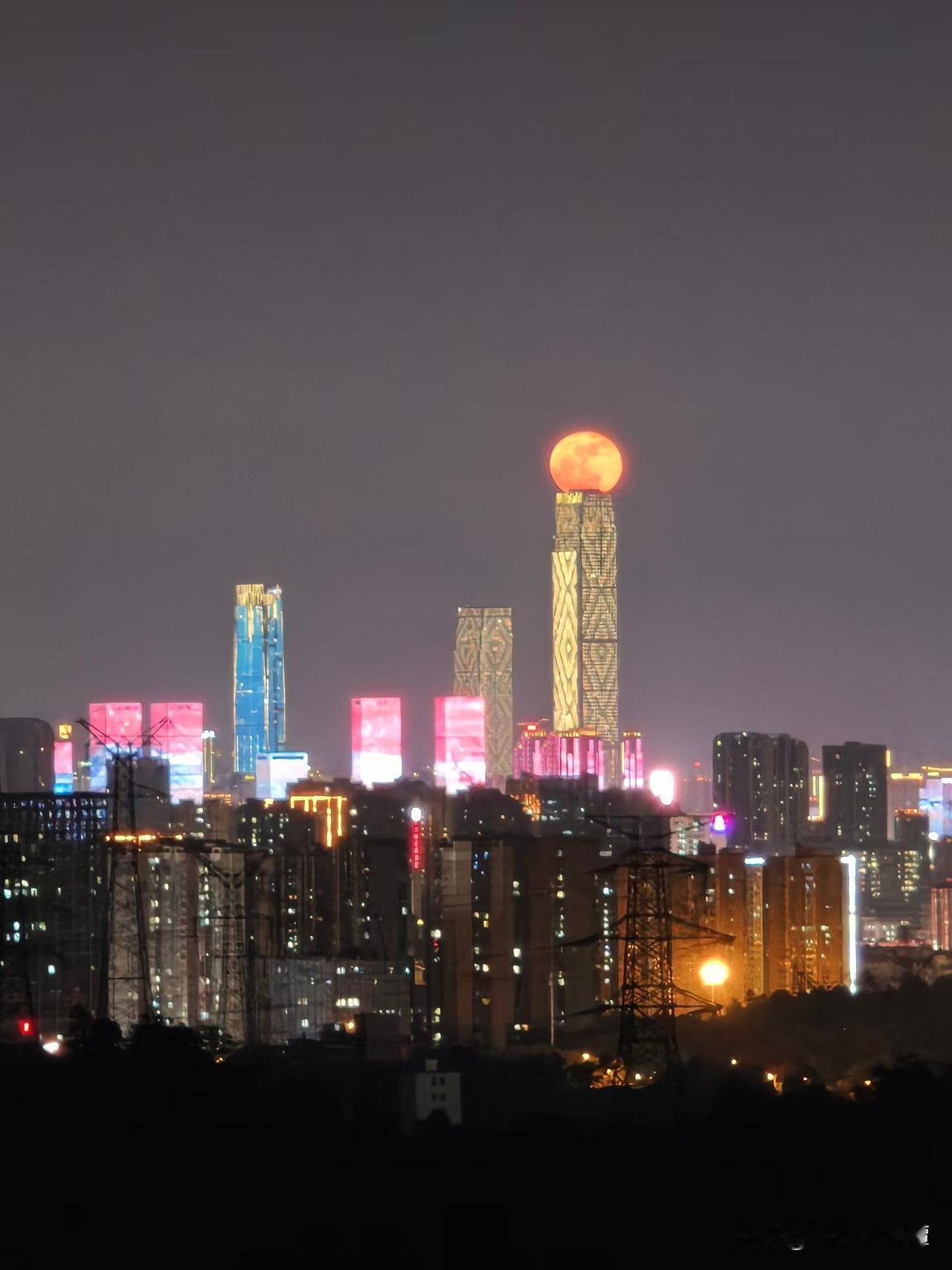 这样的长沙夜景你见过吗？长沙航拍图长沙霓虹灯夜景