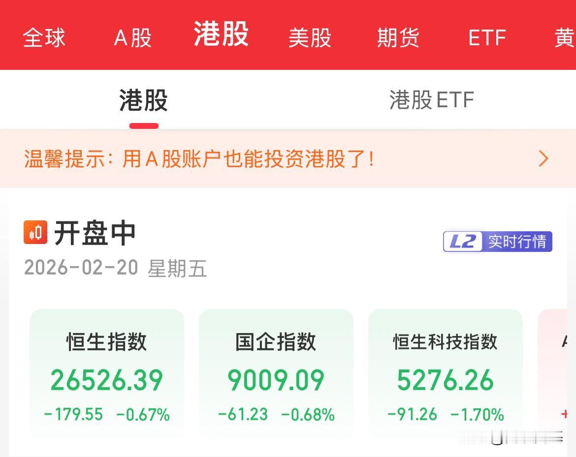 港股全线低开，恒生科技跌幅1.7%，外卖果然干不过科技，要逼近5253点了，仅差